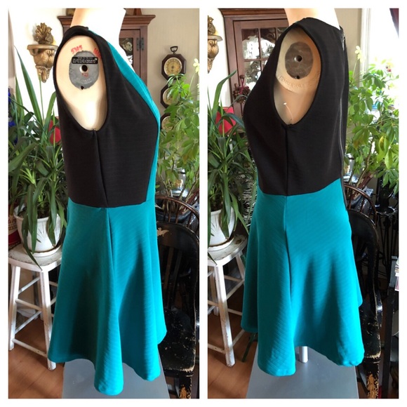 Color-block Fit and Flair Dress - Picture 2 of 5